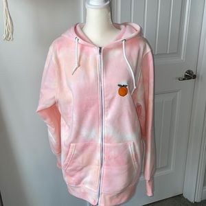 ‘PEACHY’ zip tie-dye hoodie